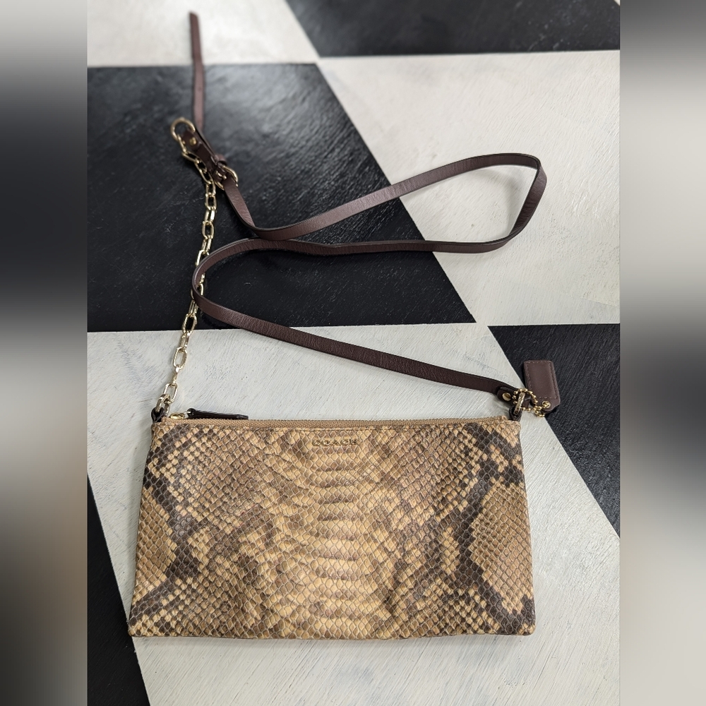 Coach snakeskin crossbody